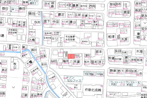 岡山市中区雄町の地図