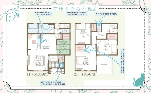 【新築】伊勢崎市東小保方町第2　６号棟(全７棟)　リーブルガーデン　新築建売分譲の間取り