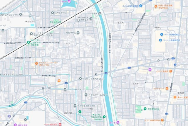 高槻市城西町　第1期　売土地の地図