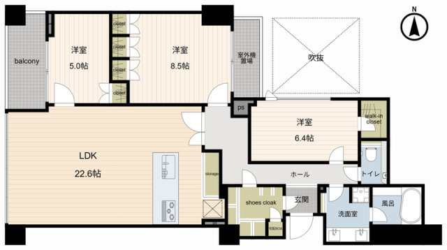 ブランズ自由が丘の間取り