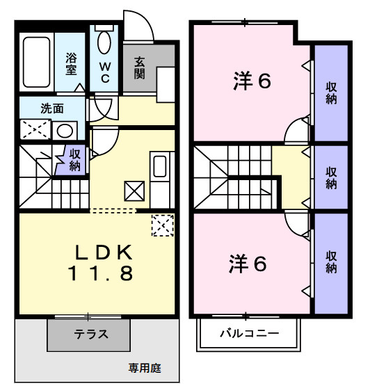 ヴィラシャルマンＣの間取り