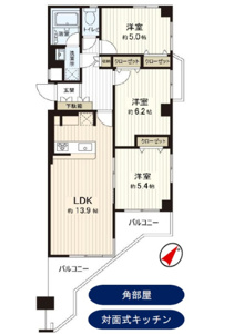 収納豊富な3LDKの間取り。ファミリーにもおすすめです♪