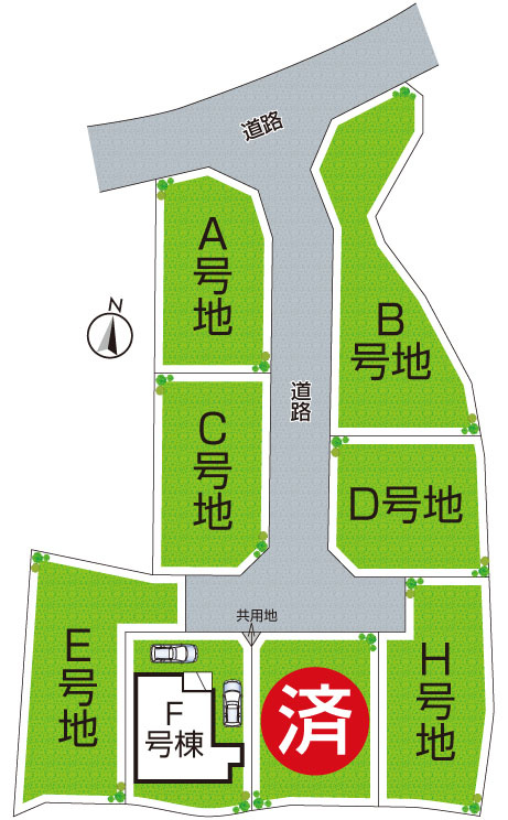 明石市魚住町西岡　第5期　新築一戸建ての区画図|全2区画