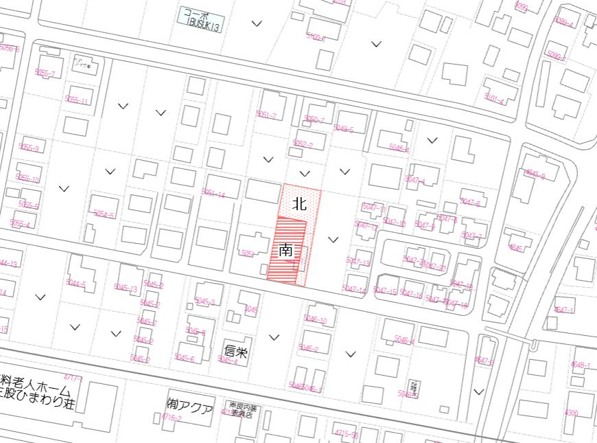 北諸県郡三股町大字樺山の売地の土地図