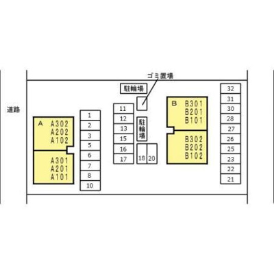 【区画図】 | メゾンソレイユ　B棟