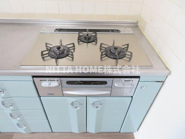 丹波市柏原町柏原のアパートのキッチン|３口コンロ付き◎