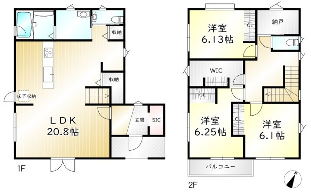 梓川上野　売中古住宅の間取り