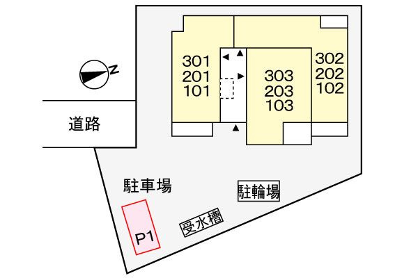 コンテ　Ｍの駐車場