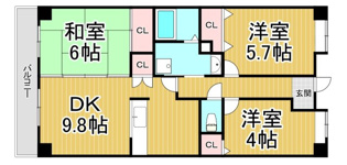 パセオ清荒神の間取り