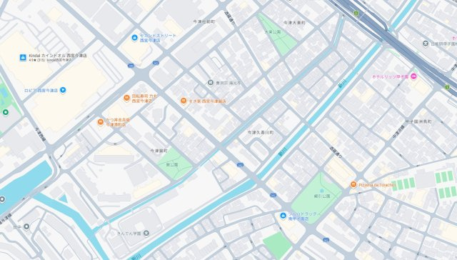 西宮市今津久寿川町　新築一戸建ての地図