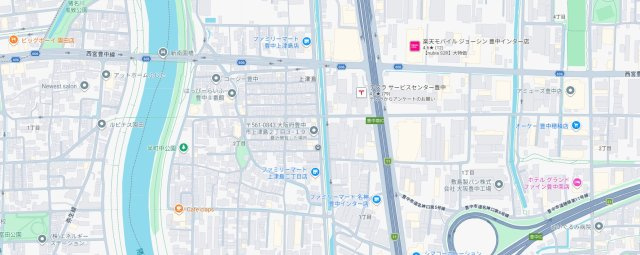 豊中市上津島　新築一戸建ての地図