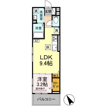 D Paina Takakuraの間取り