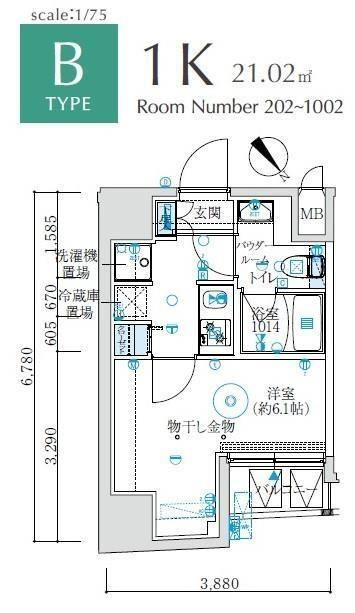 ＭＡＸＩＶ国立矢川の間取り