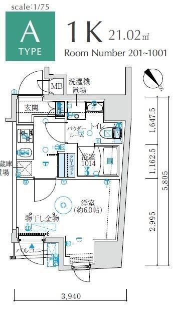 ＭＡＸＩＶ国立矢川の間取り