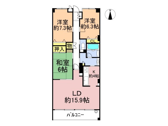 キャッスルハイツ北切石の間取り