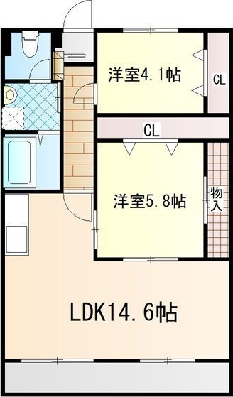 明宝マンションの間取り
