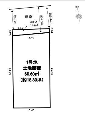 尼崎市上坂部　第1期　売土地の土地図
