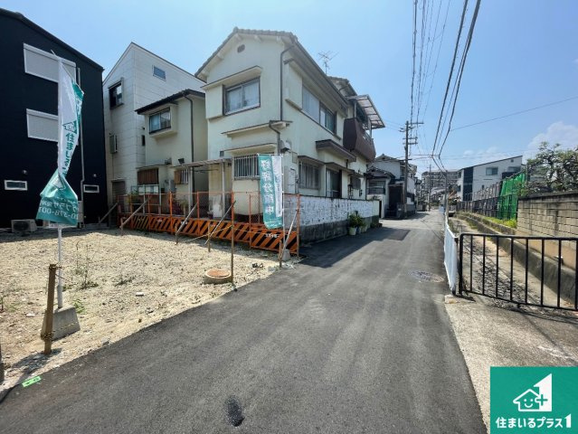 尼崎市上坂部　第1期　売土地の前面道路含む現地写真|周辺は落ち着いた街並みの住宅地！子育てがしやすい住環境です！