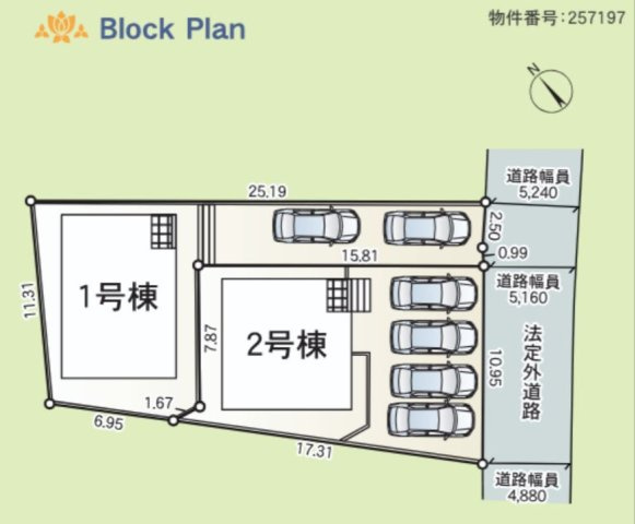 八重瀬町字仲座 第3 2号棟の区画図