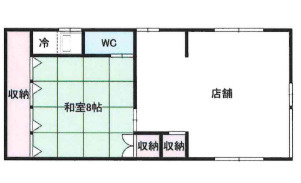 フェルサ貸店舗の間取り