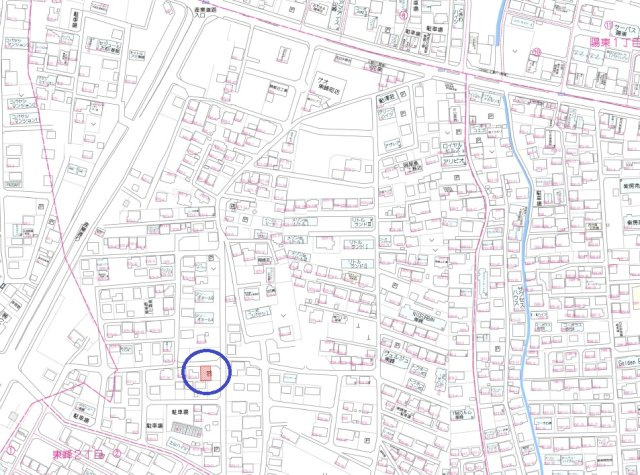 宇都宮市東峰町　土地の地図
