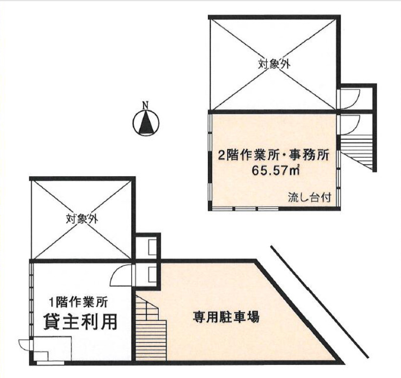 ふじみ野市駒林の倉庫の間取り