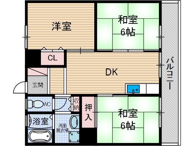 【間取り】 | サンシャイン茨木パートII