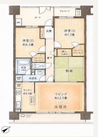ルネサンスプレミアム・サイトの間取り|杉戸高野台駅まで徒歩1分の電車利用に便利な立地◎
