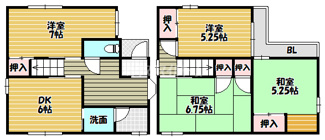 【間取り】 | 東鴻池町1丁目戸建賃貸
