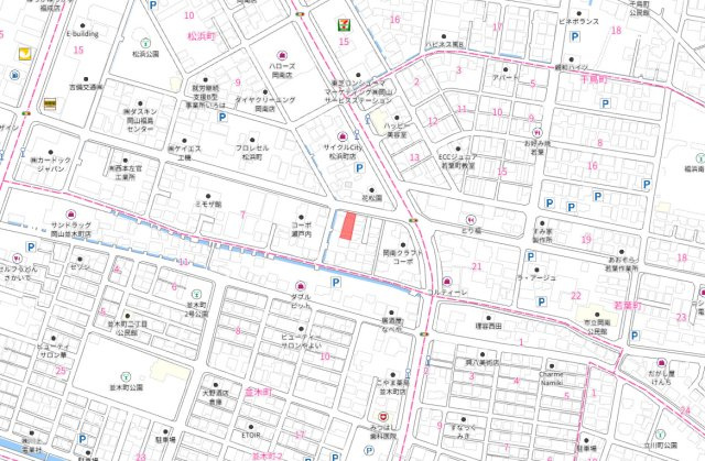 南区松浜町　1区画の地図