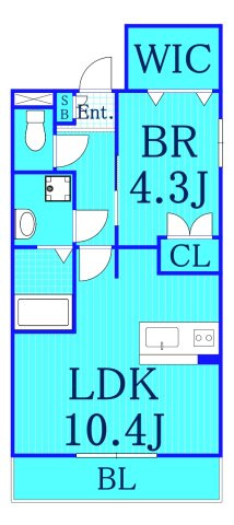 横浜市港北区新吉田町の賃貸マンションの間取り|1LDKの使いやすい間取りです！