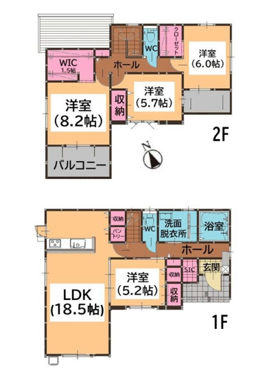 【間取り】 | 福岡市南区老司5丁目6期　1号棟（全1棟）【仲介手数料無料・0円】 | 平日、土日祝日もお好きな日時にご見学可能です。お気軽にお問合せ下さい。