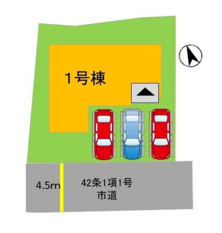 【区画図】 | 福岡市南区老司5丁目6期　1号棟（全1棟）【仲介手数料無料・0円】 | 区画図です。1号棟
