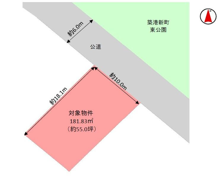 南区築港新町1丁目　1区画の土地図