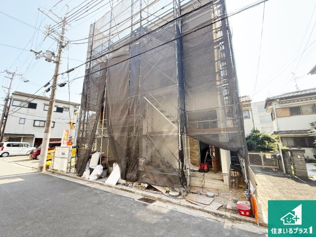 藤井寺市野中　第1期　新築一戸建ての外観|周辺は落ち着いた街並みの住宅地！子育てがしやすい住環境です！まだ未完成ですが、現地でしかわからない事もございます。是非一度ご覧ください。
