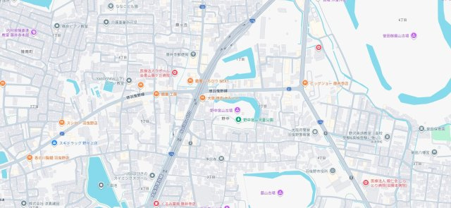 藤井寺市野中　第1期　新築一戸建ての地図