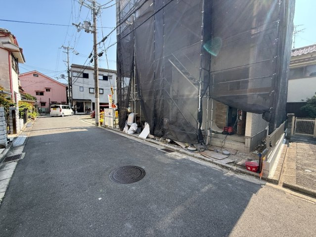 藤井寺市野中　第1期　新築一戸建ての前面道路含む現地写真|車通りの少ない前面道路！お子様がいらっしゃるご家族でも安心！