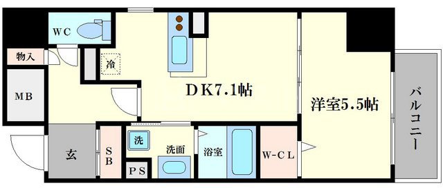 INOYA BLDG RESIDENCEの間取り