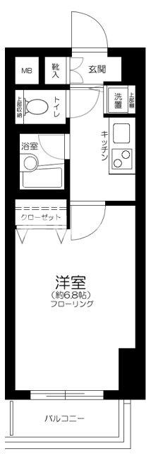 文京区白山２丁目の賃貸マンションの間取り