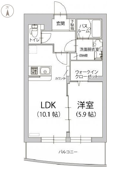 クーチャ万願寺の間取り