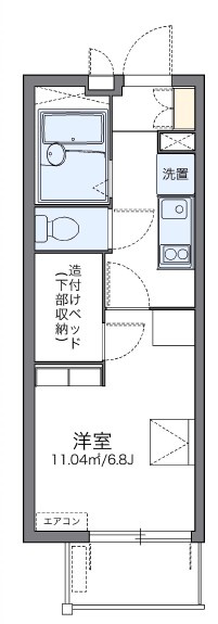 レオパレスリバーサイド五反野の間取り