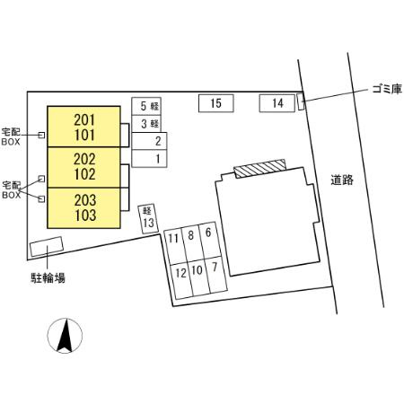 ボヌール城南の区画図