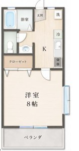 立川市幸町５丁目のアパートの間取り