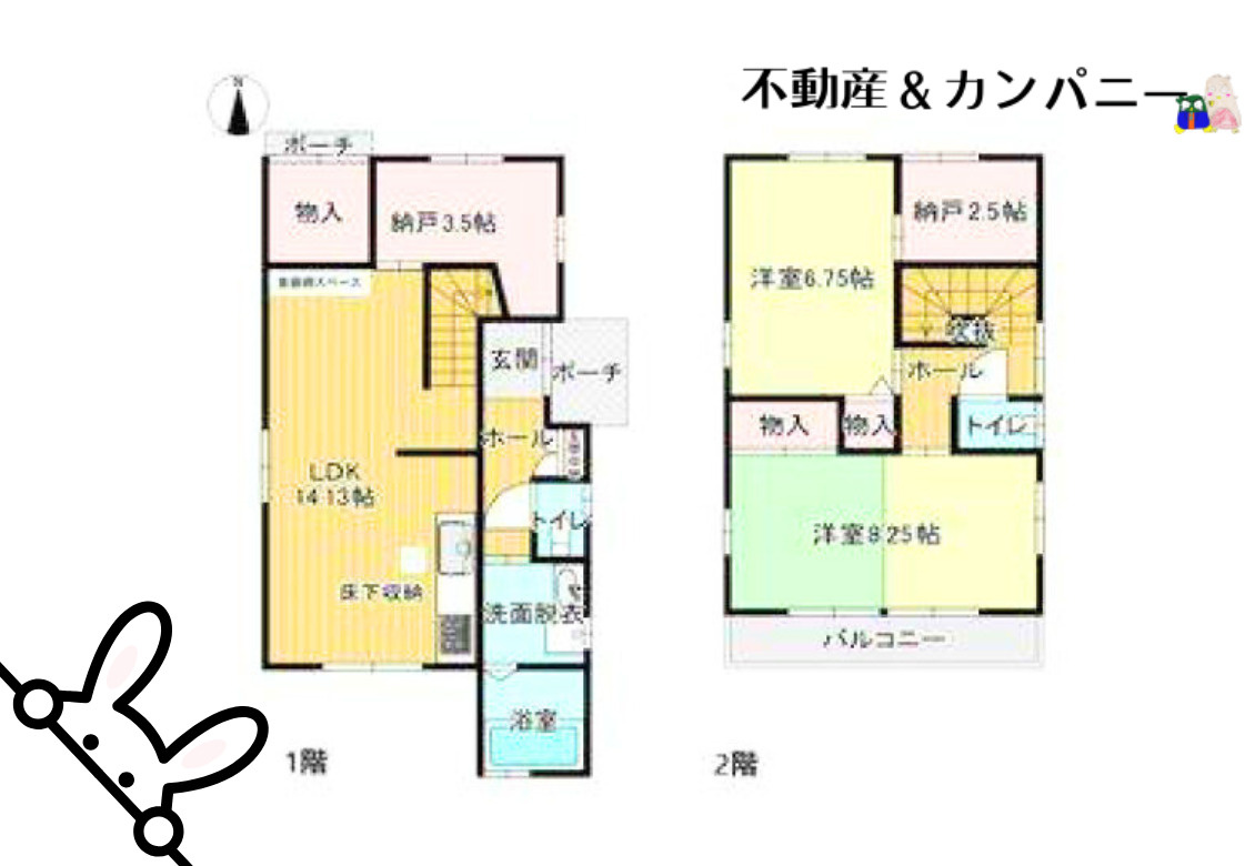 土居田町の中古戸建の間取り