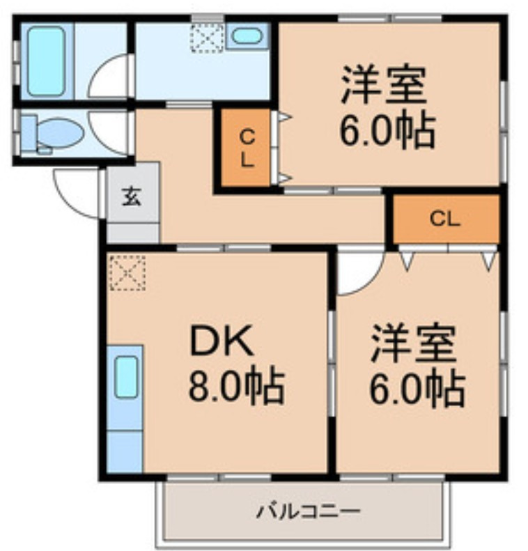 クローネ仲介手数料（賃料の1.10ヵ月）の50％OFF対象物件！の間取り