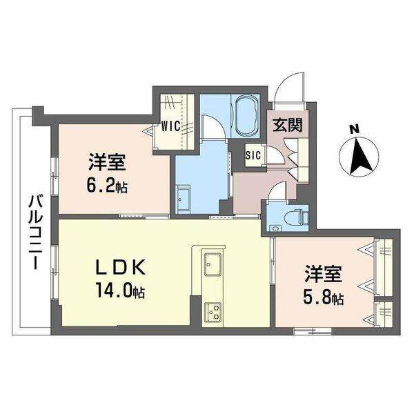 シャーメゾン　マイレの間取り