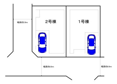 【区画図】 | 大浜中町３丁　新築分譲住宅　全２区画 | 【令和８年１０月完成予定！全２区画】新生活ここから始めませんか♪本日現地見学可能です！お気軽にお問い合わせください♪