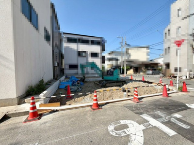 【外観】 | 大浜中町３丁　新築分譲住宅　全２区画 | 【システムキッチンです】３口コンロ・浄水器付きの付きやすいシステムキッチンです！毎日のお料理も楽しくできますね！