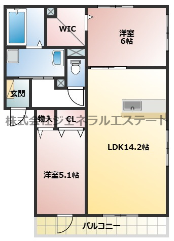 K.レジデンスビューⅡの間取り