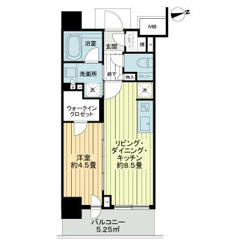 ライオンズミレス新中野の間取り